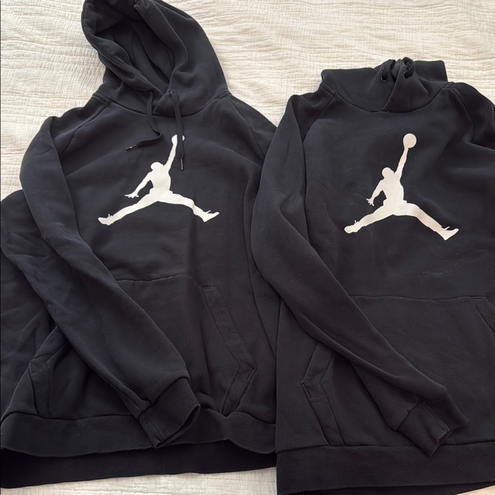 Jordan Nike Black Hoodies Bundle with White Logo